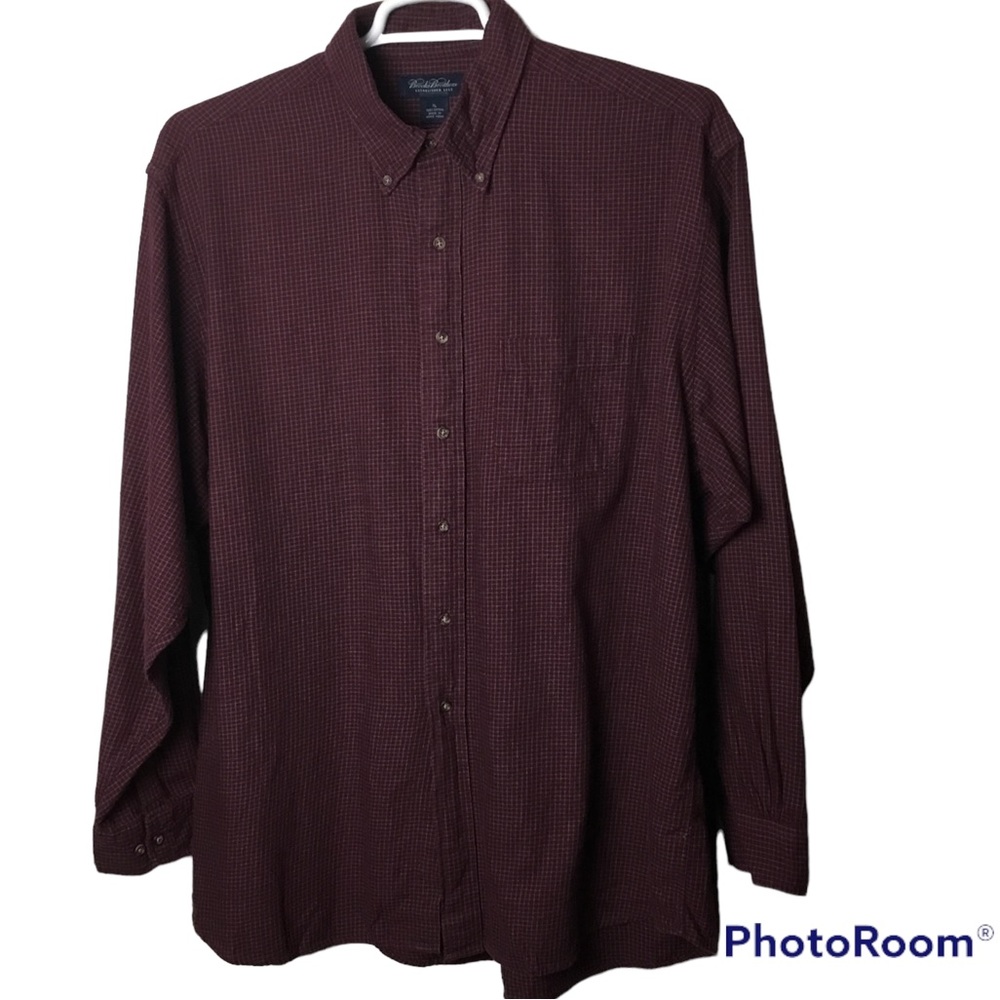 Brooks Brothers red check long sleeve button down shirt. XL